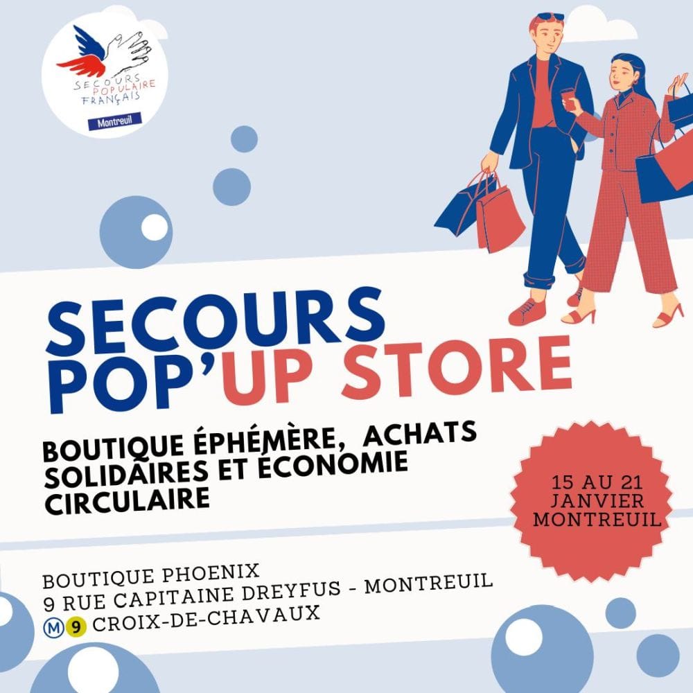 pop up store secours populaire