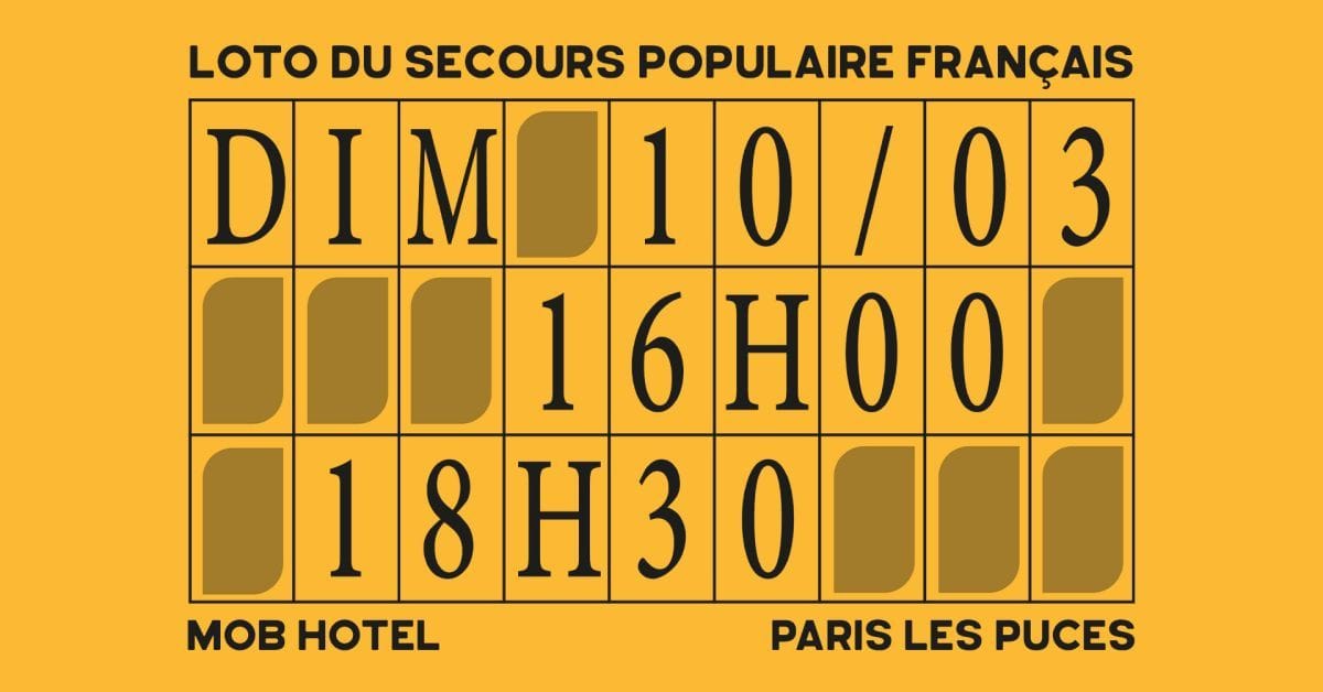 loto secours populaire mob hotel les puces