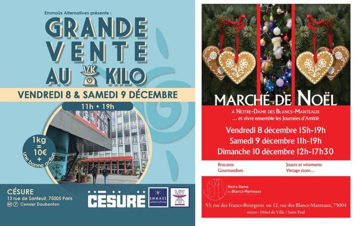 vente au kilo et vente de paroisse