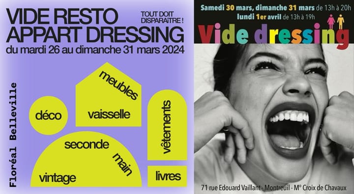 vide dressing paris montreuil